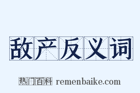 敌产反义词是什么意思的图片